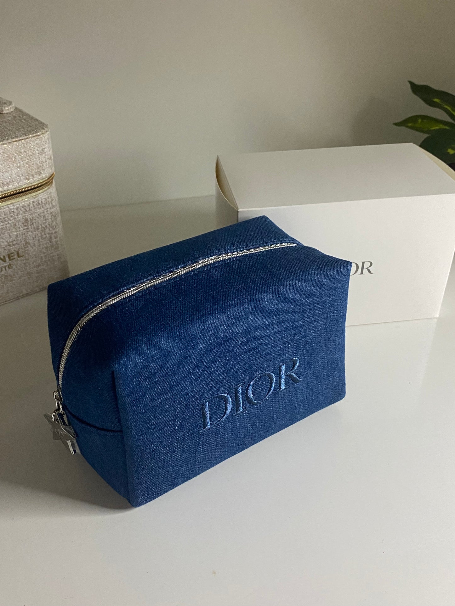 Dior Denim Bag/Pouch - Navy