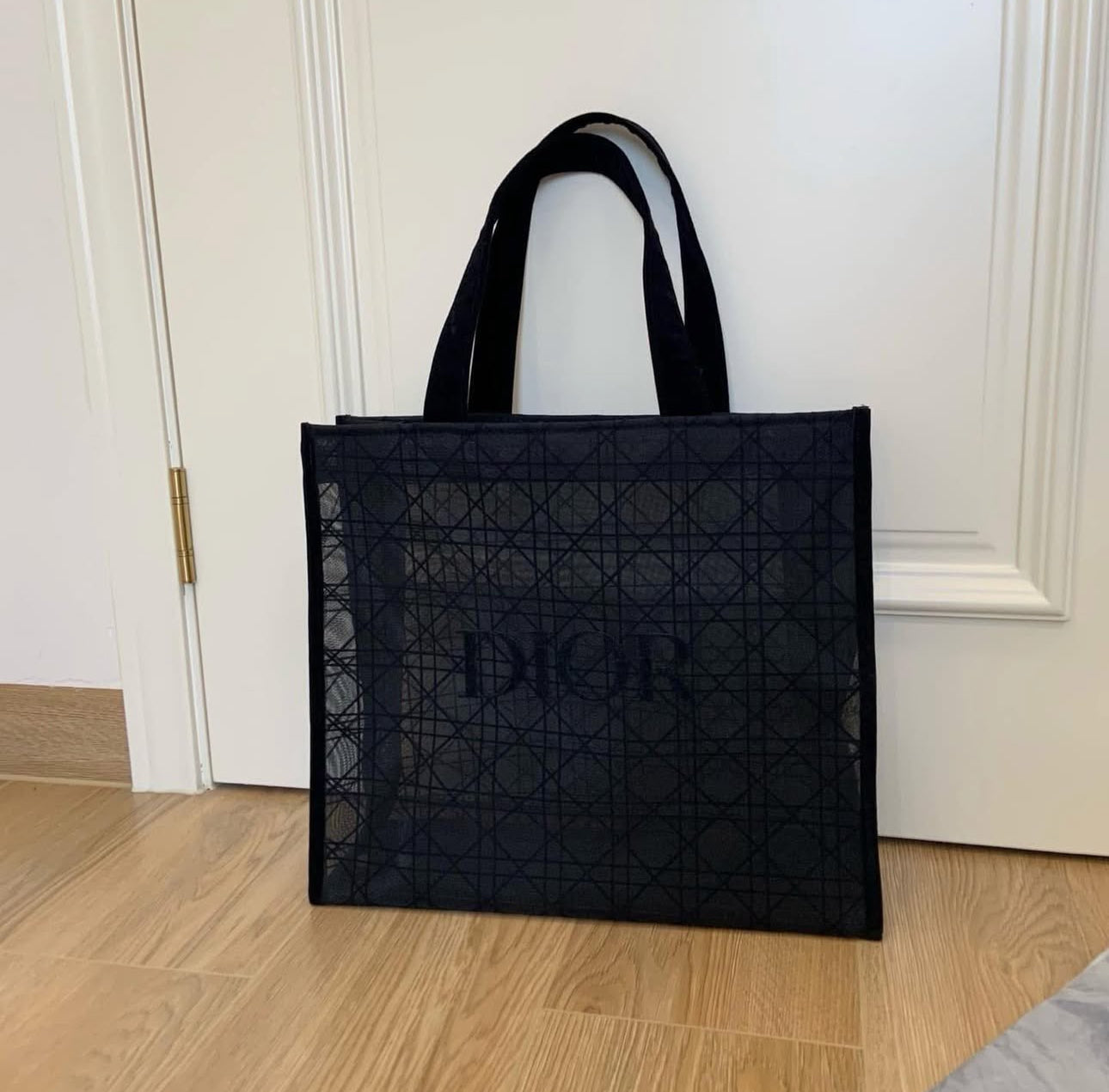 Black Mesh Tote Bag