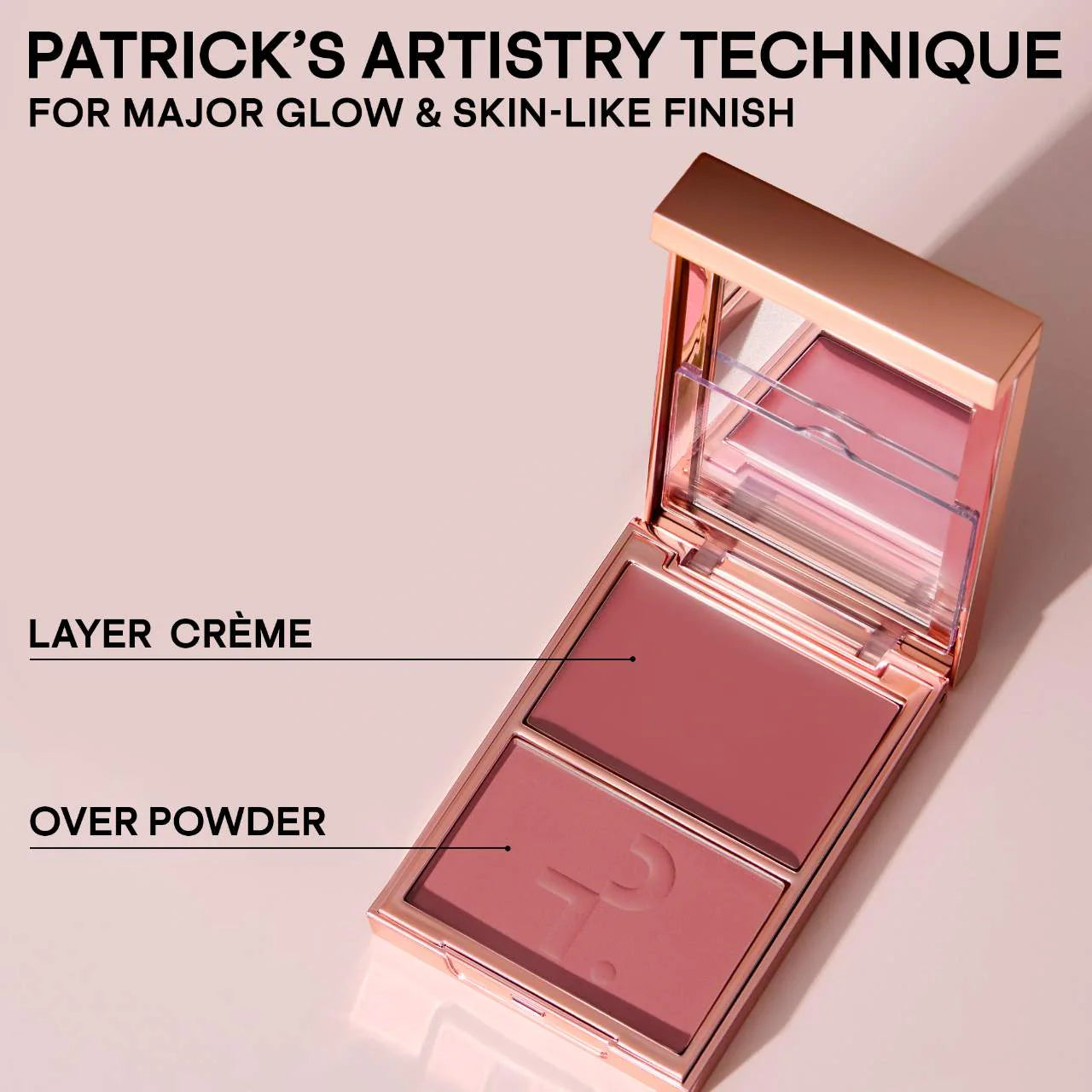 Major Headlines Double-Take Crème & Powder Blush Duo / She Goes To The Gym - cool mauve rose
