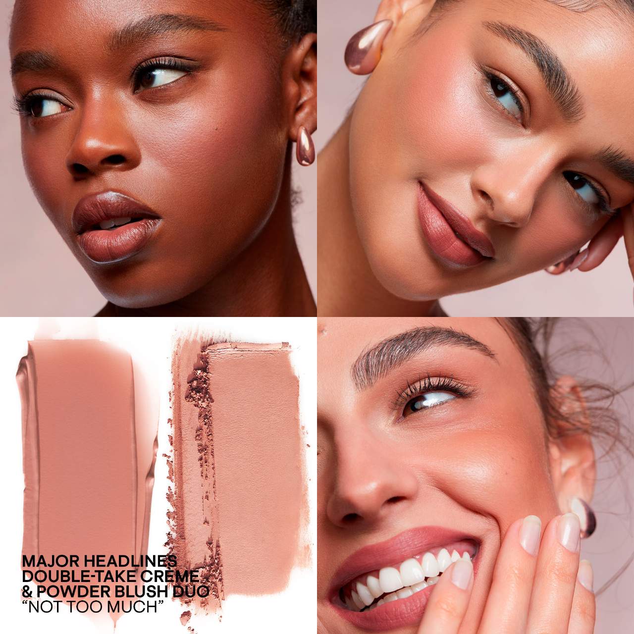Major Headlines Double-Take Crème & Powder Blush Duo / Not Too Much - soft rosey taupe