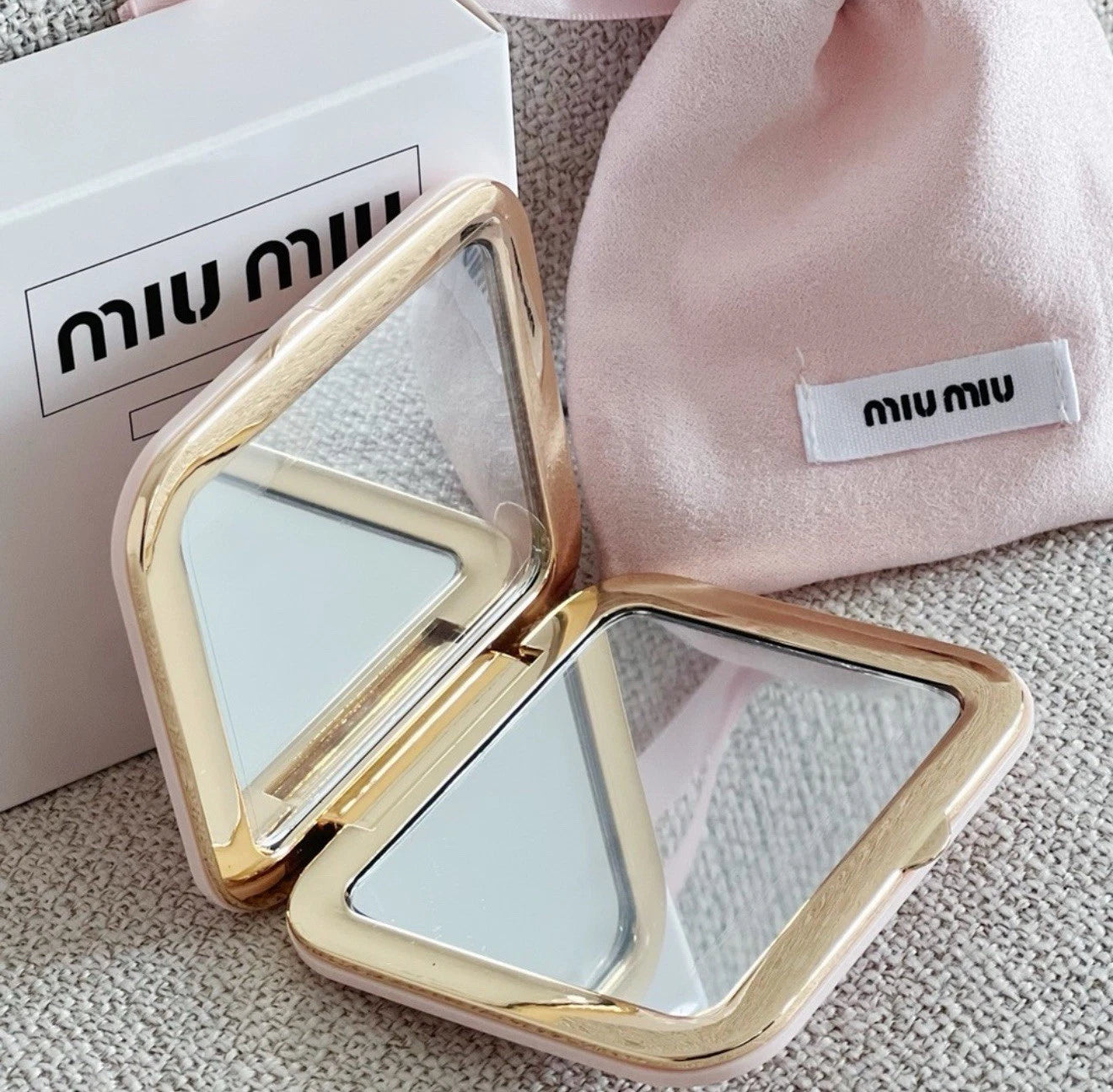 Pink Mirror Dual Sided & Dust bag
