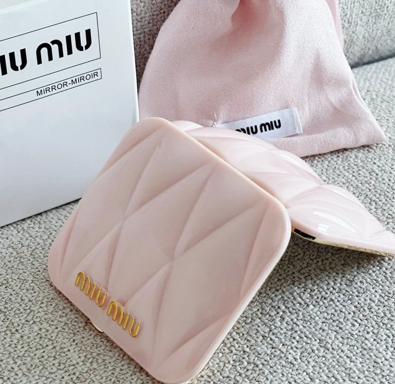 Pink Mirror Dual Sided & Dust bag