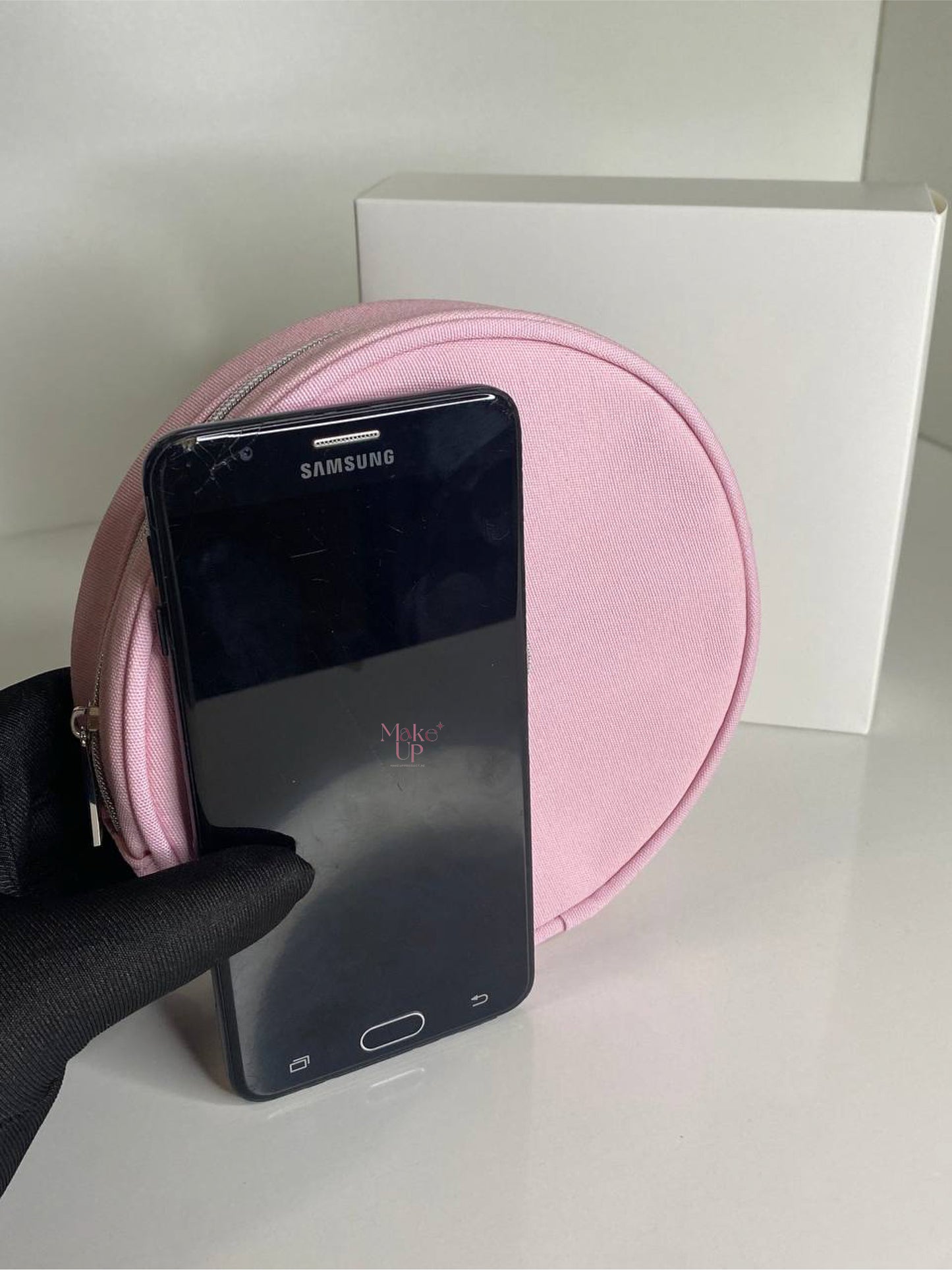 Chanel Baby Pink Round Makeup Bag/Pouch