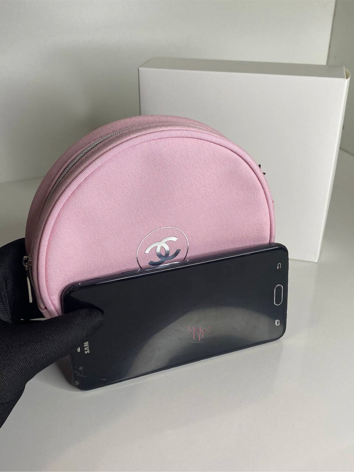 Chanel Baby Pink Round Makeup Bag/Pouch
