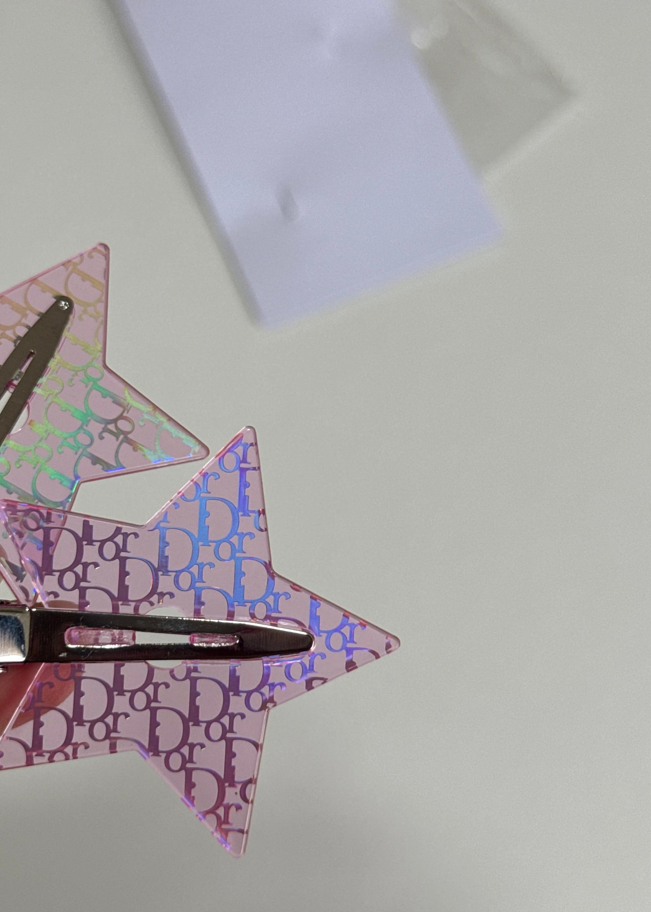 Star Pink Hair Clips Set