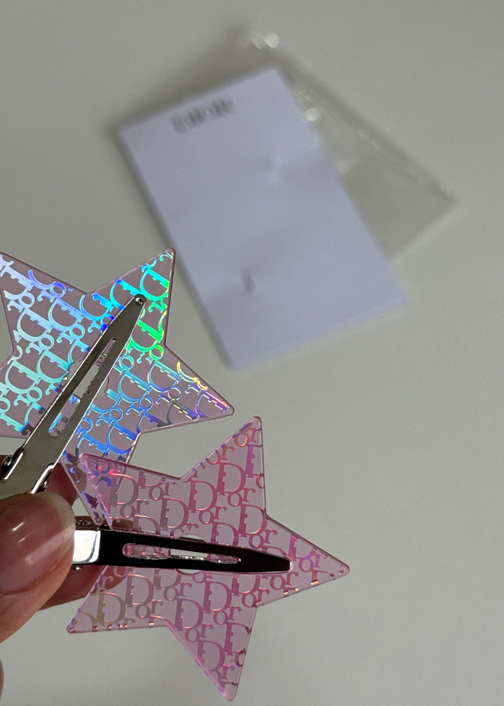 Star Pink Hair Clips Set