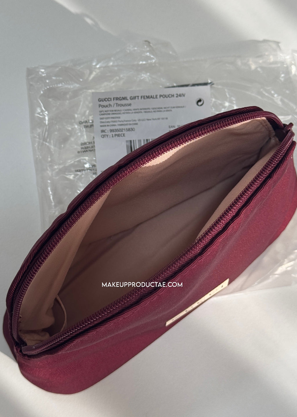Burgundy Cosmetic Pouch - S Size