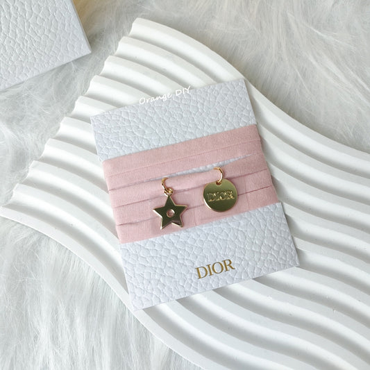 Dior Pink Bracelet With Gold Charm