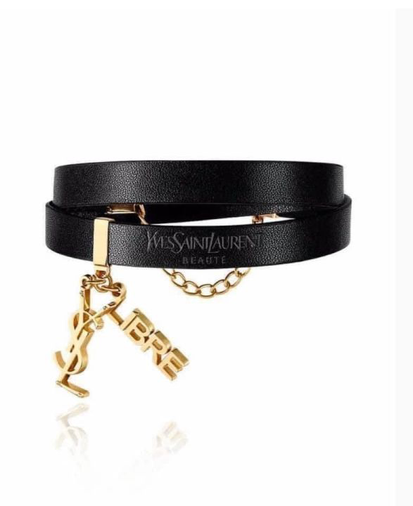 YSL Bracelet Necklace Choker Jewelry Black Gold