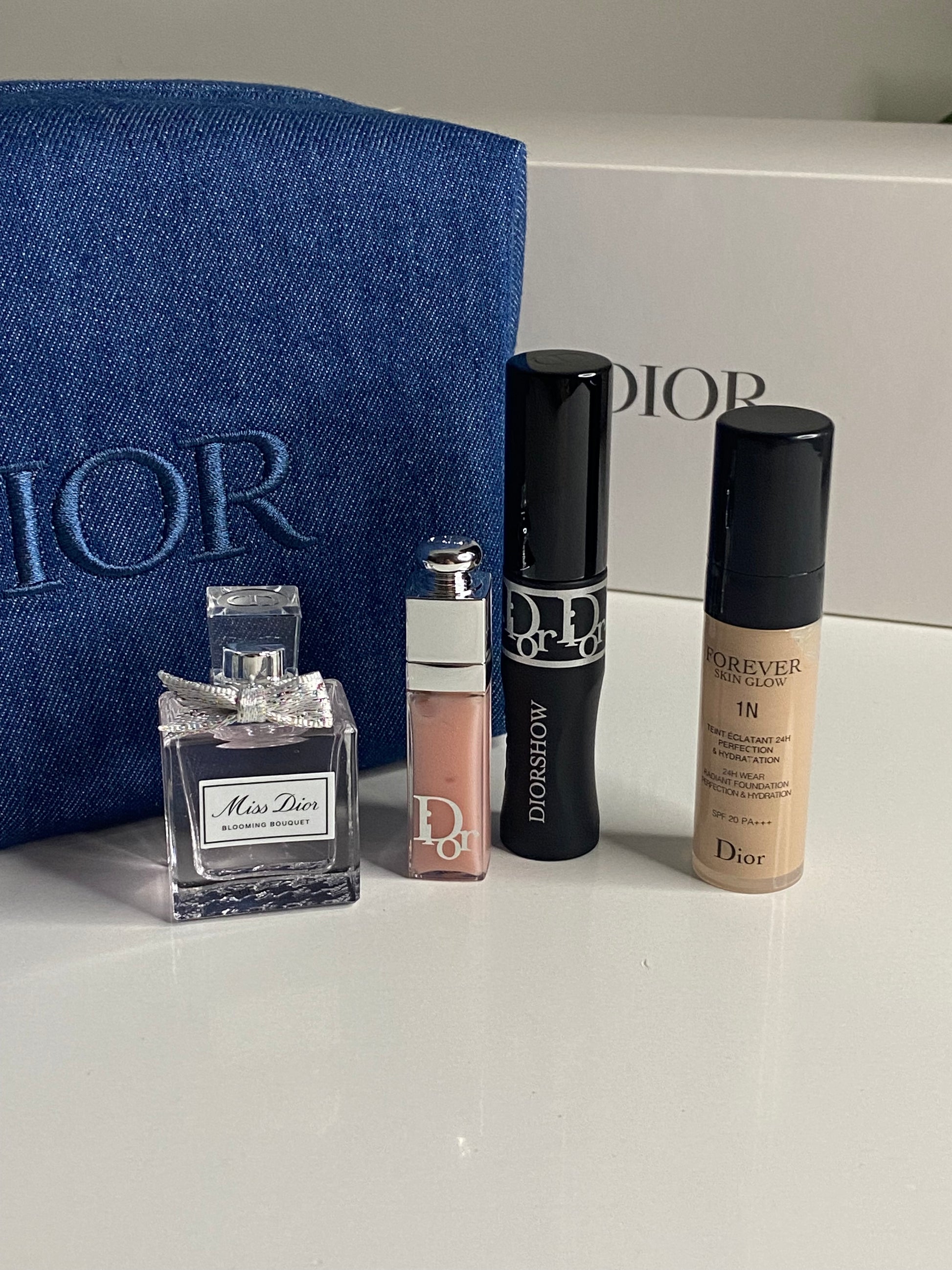 Dior Denim Makeup Bag - With Mini Samples – Makeup Product ae
