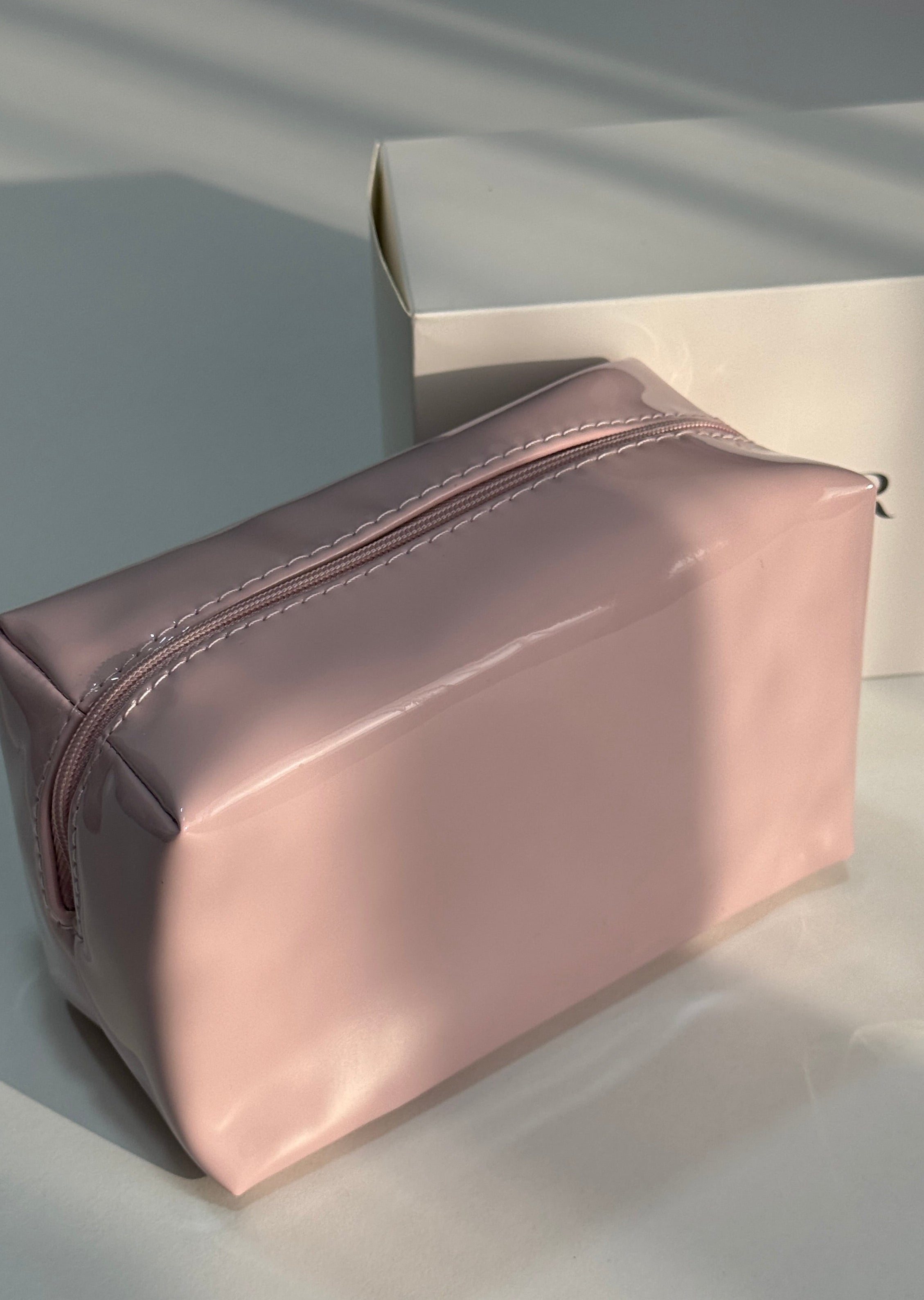 CD Pink Glossy Makeup Bag