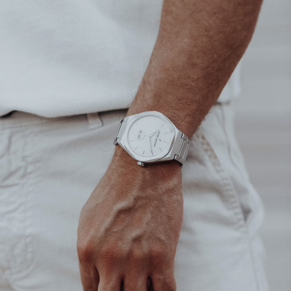 Daniel Hechter Fusion Man Silver White Watch