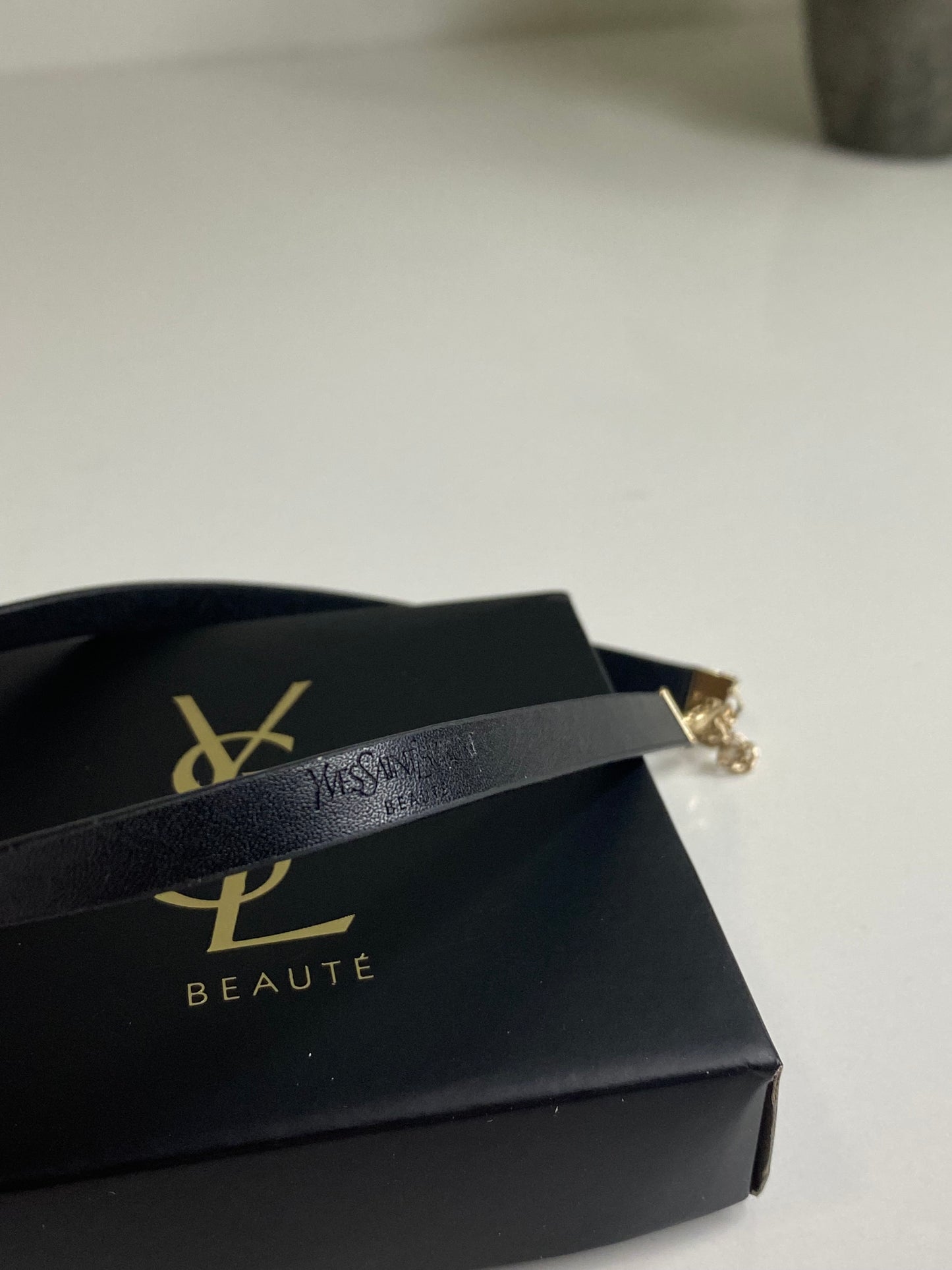 YSL Bracelet Necklace Choker Jewelry Black Gold