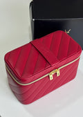 Vanity Red Makeup Case With Mirror