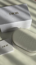 Off-White Travel Vanity Case with Mirror
