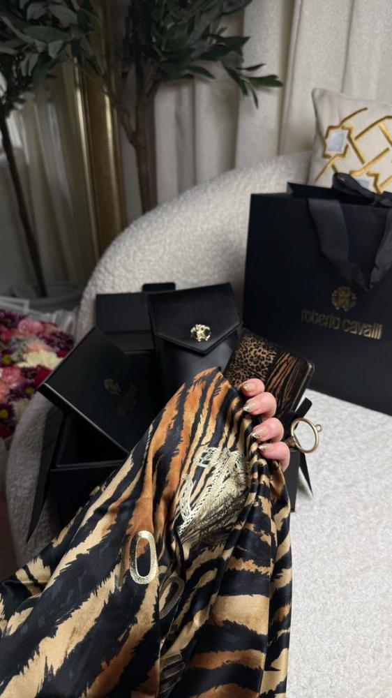 Roberto Cavalli Satin Scarf