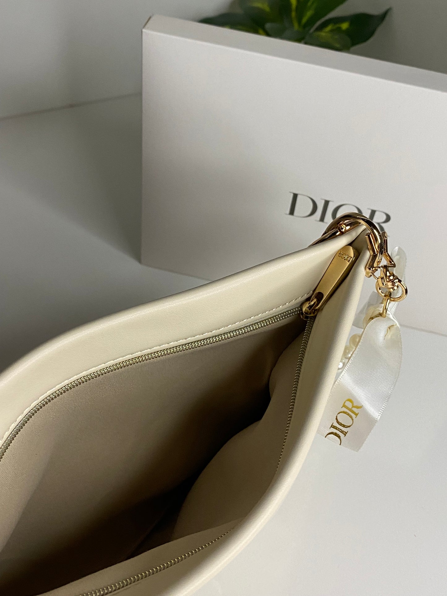 Dior CD Bag With Gold-Pearl Strap & Additional Accessories