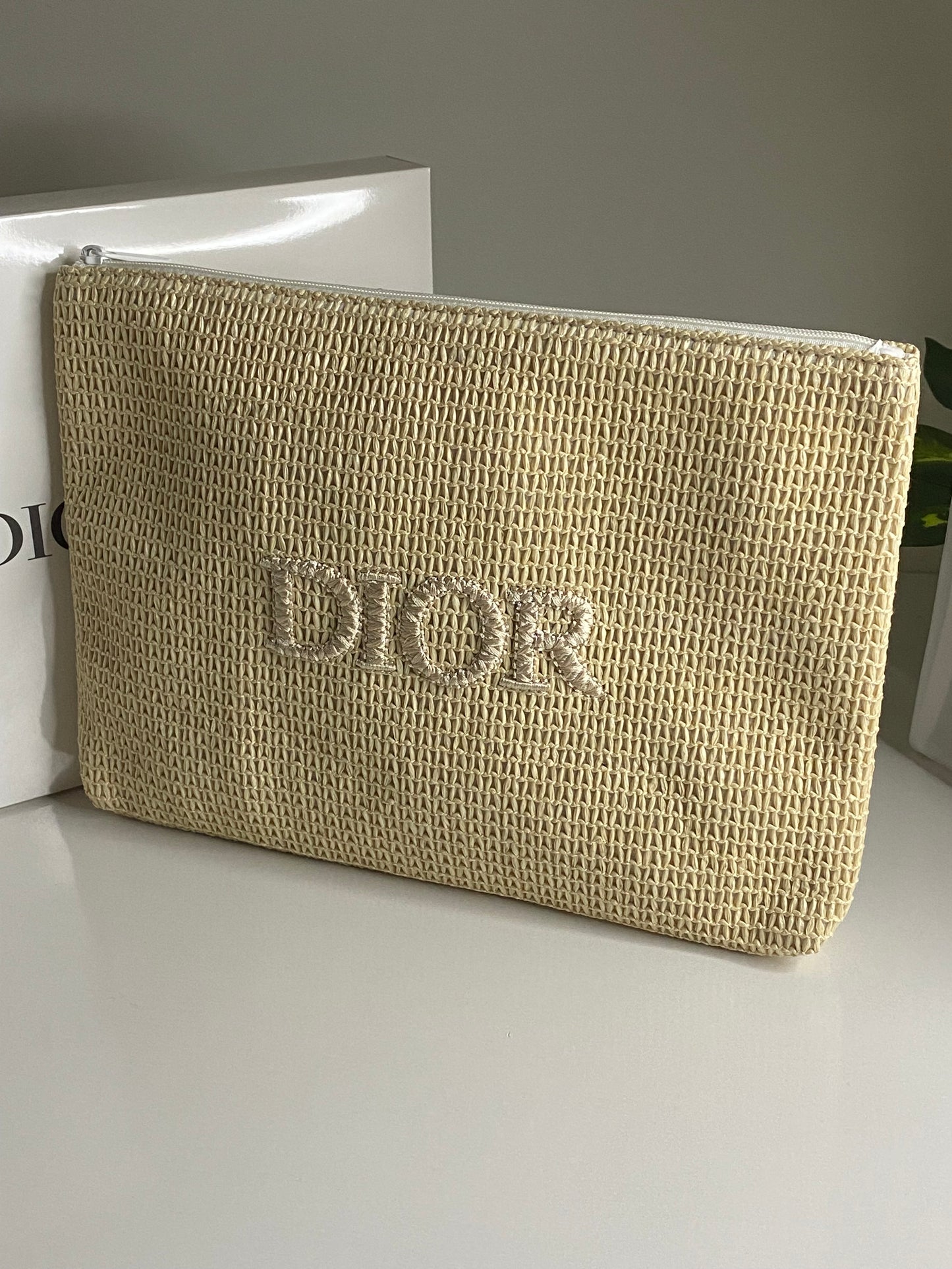 Dior Raffia Pouch