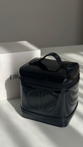 Glossy Black Makeup Bag