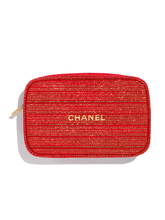 Chanel Beauty Red Tweed Bag