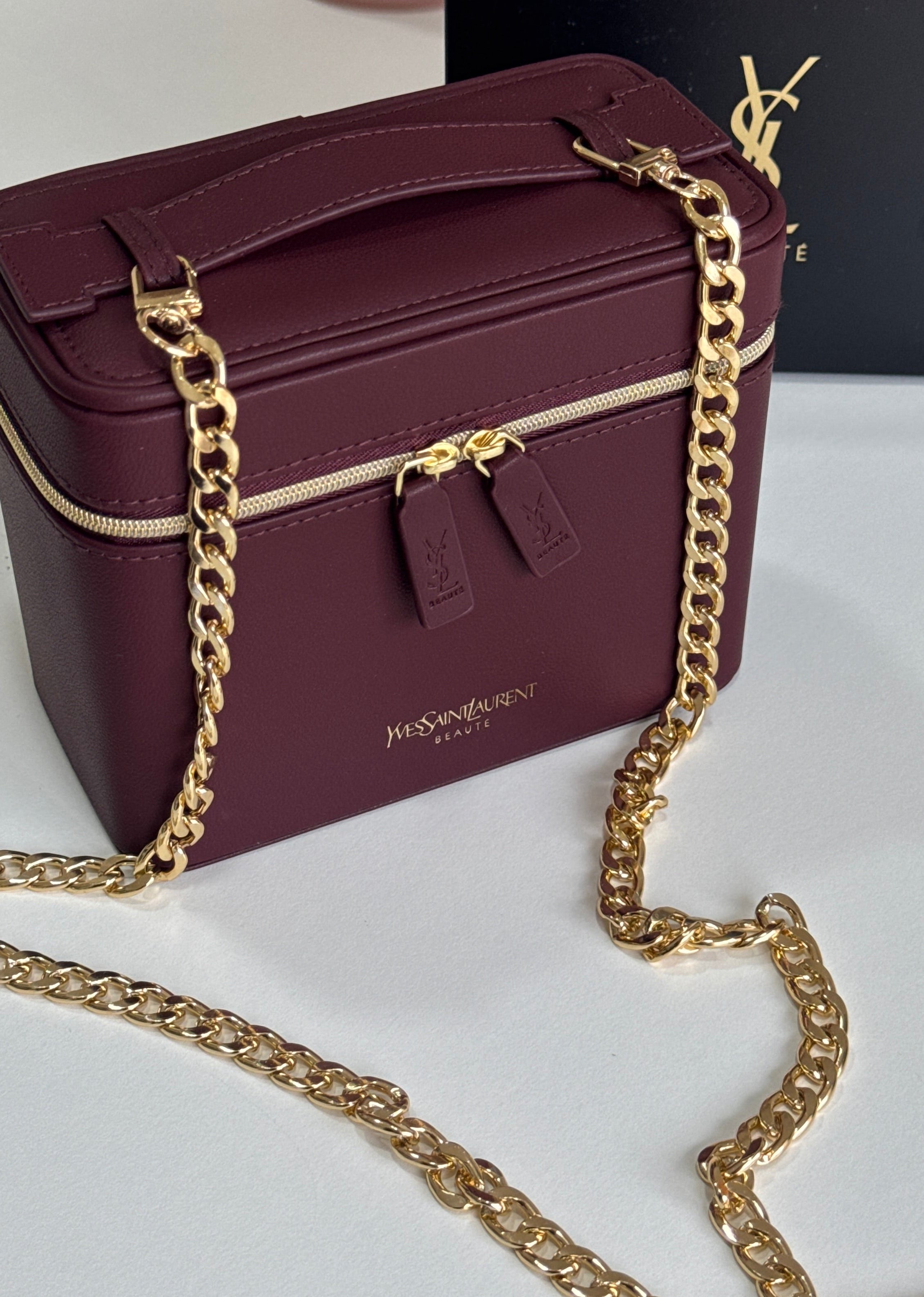 Vanity Burgundy Makeup Case