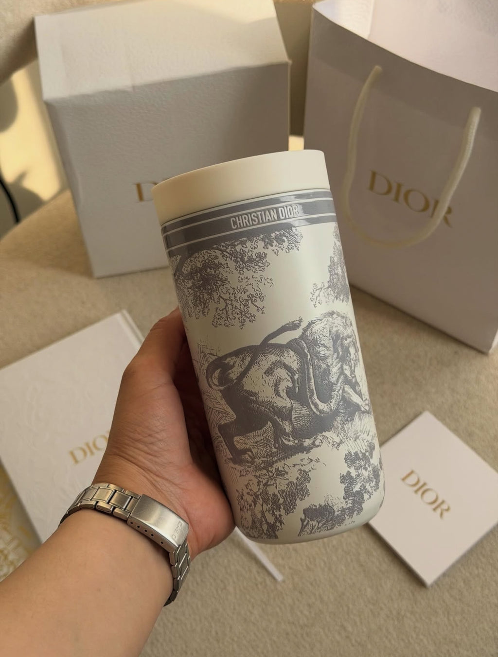 Exclusive Christian Dior Stainless Steel Flask