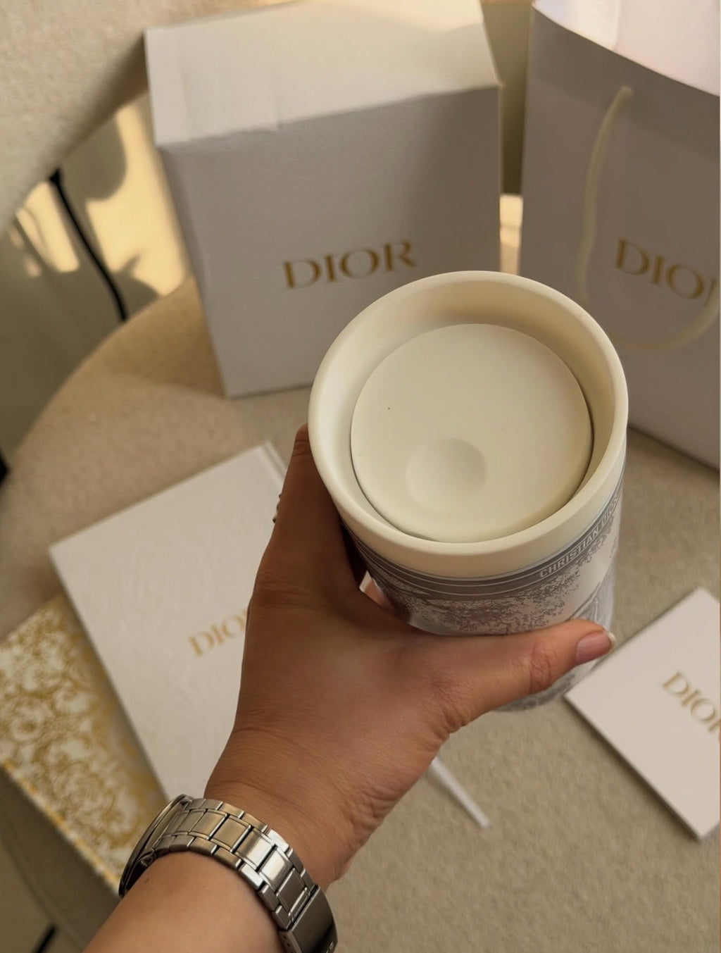 Exclusive Christian Dior Stainless Steel Flask