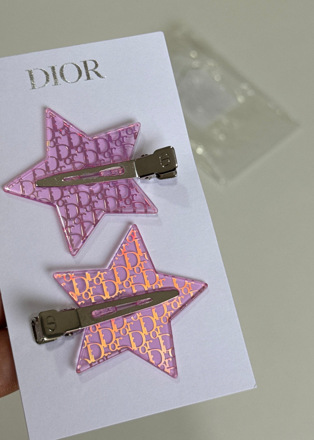 Star Pink Hair Clips Set