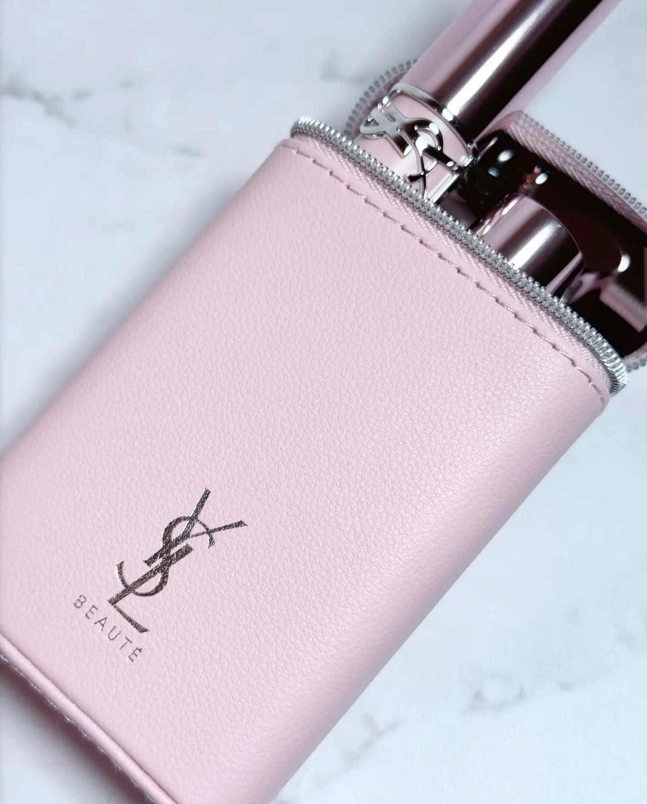 Pink Lipstick Case With Mirror