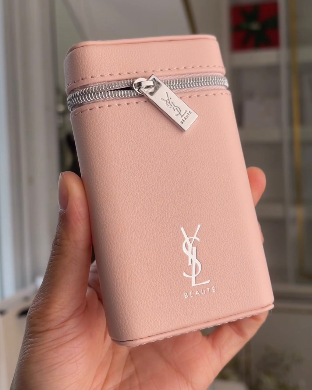 Pink Lipstick Case With Mirror