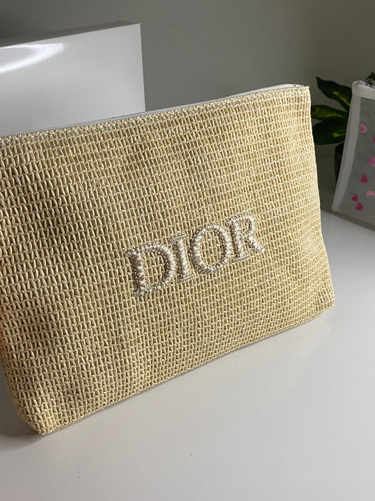 Dior Raffia Pouch