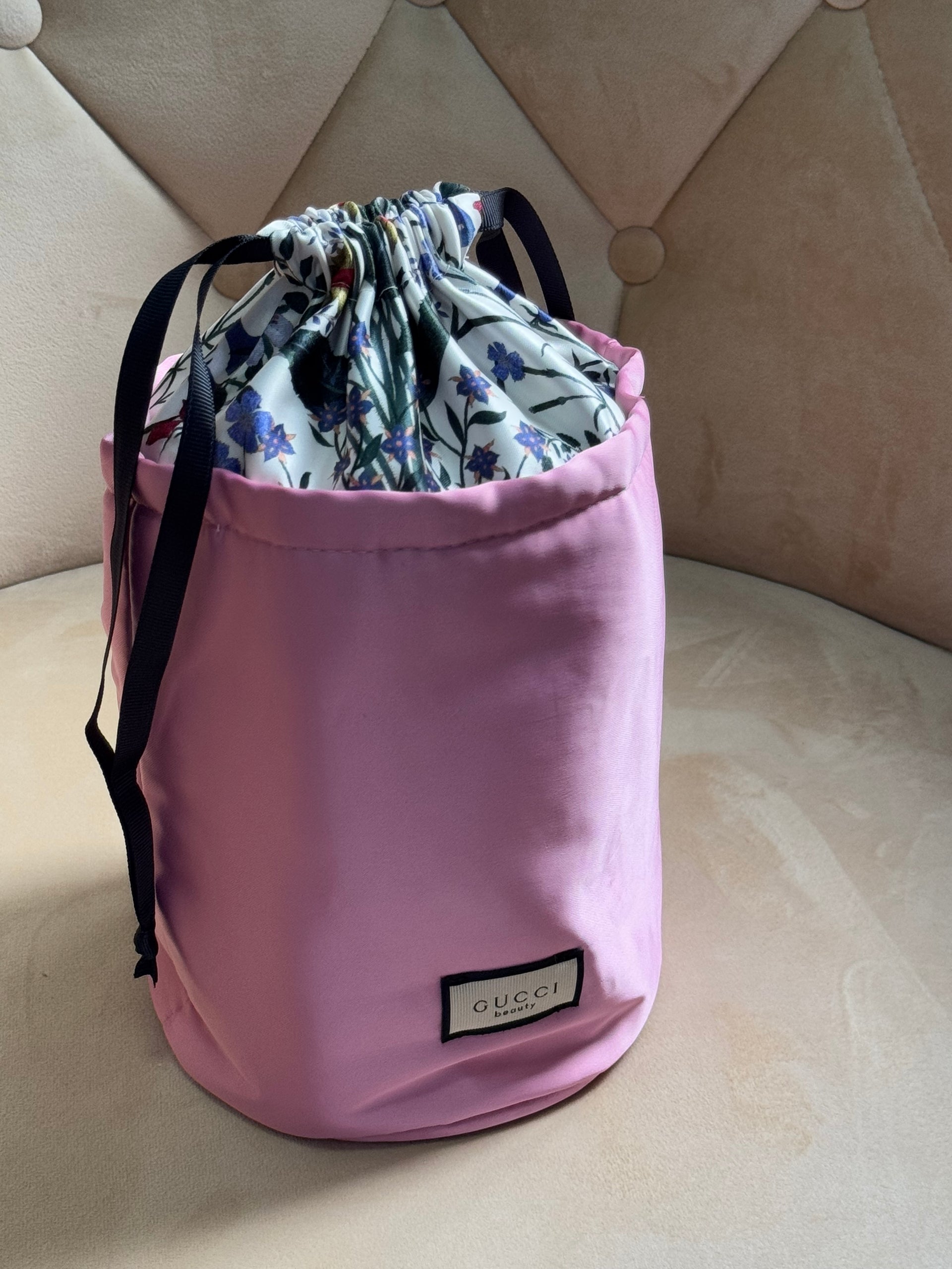 Pink Gucci Makeup Bag Ophidia Medium Beauty Case In Powder Prink