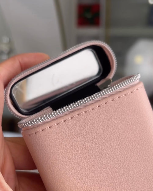 Pink Lipstick Case With Mirror
