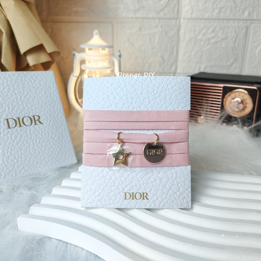 Dior Pink Bracelet With Gold Charm