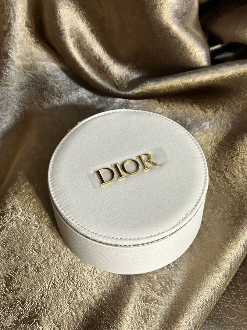 Dior Vanity Pouch Case With Mirror - White