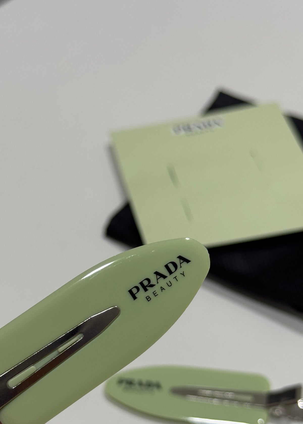 Prada Beauty Mint Green Hair Clips Set
