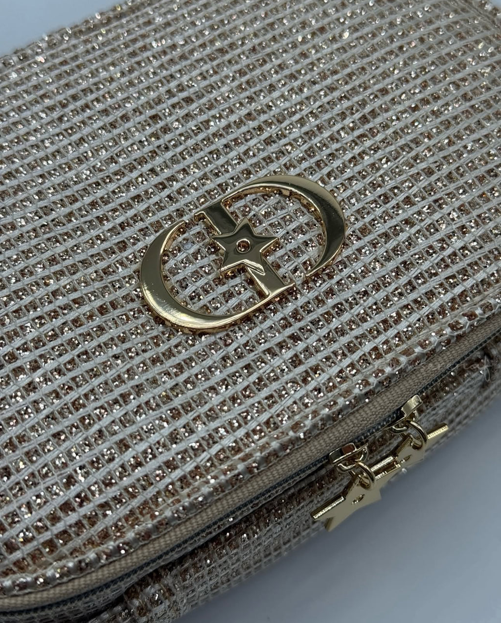 Gold Mesh Pouch Holiday 2025