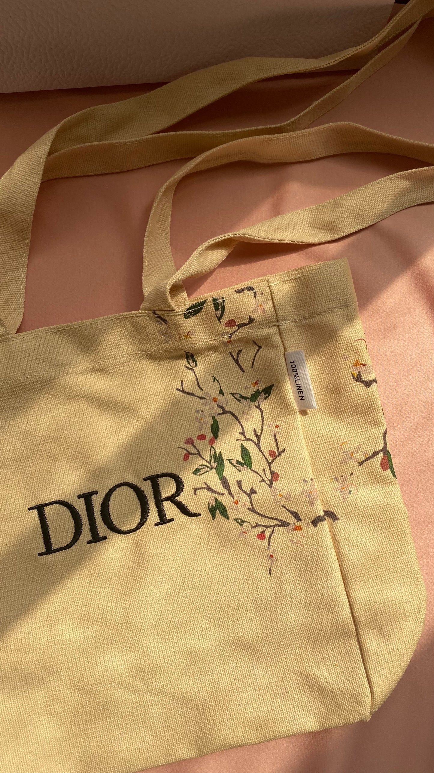 Dior Tote Bag Cherry Blossom (Linen)