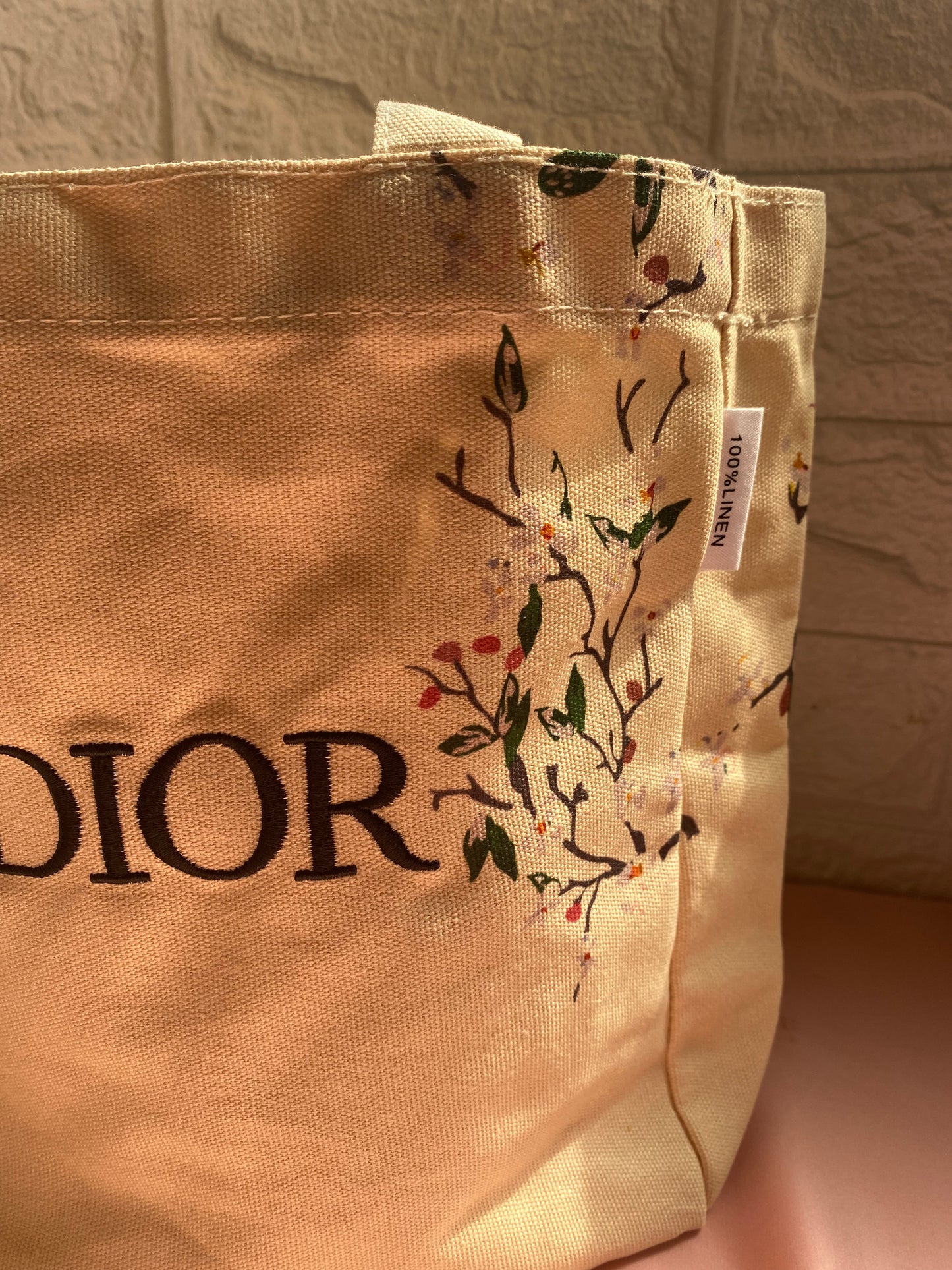 Dior Tote Bag Cherry Blossom (Linen)