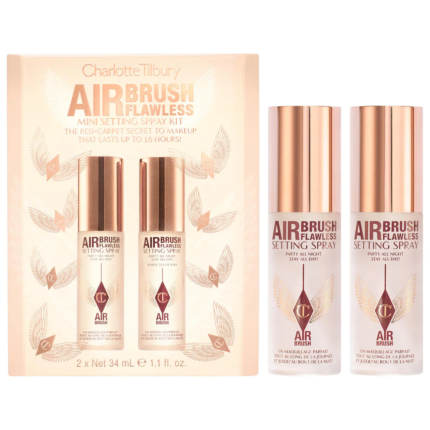 Mini Airbrush Flawless Setting Spray Duo Gift Set