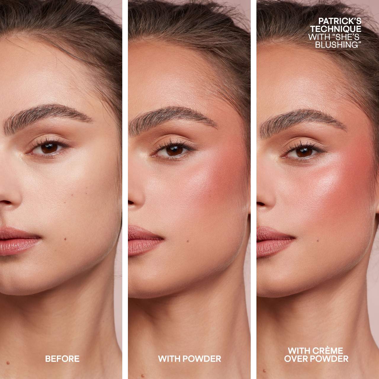 Major Headlines Double-Take Crème & Powder Blush Duo / She Goes To The Gym - cool mauve rose