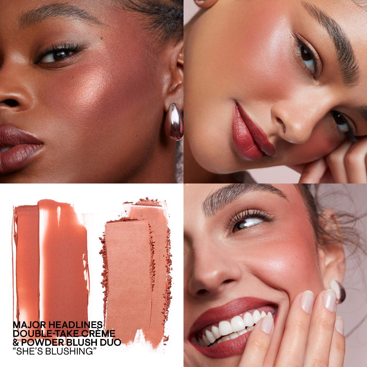 Major Headlines Double-Take Crème & Powder Blush Duo / She's Blushing - dusty rose