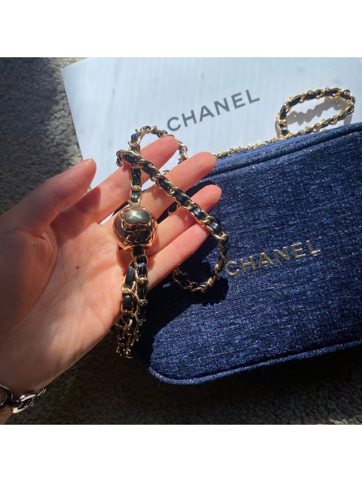 Chanel Navy & Gold Bag