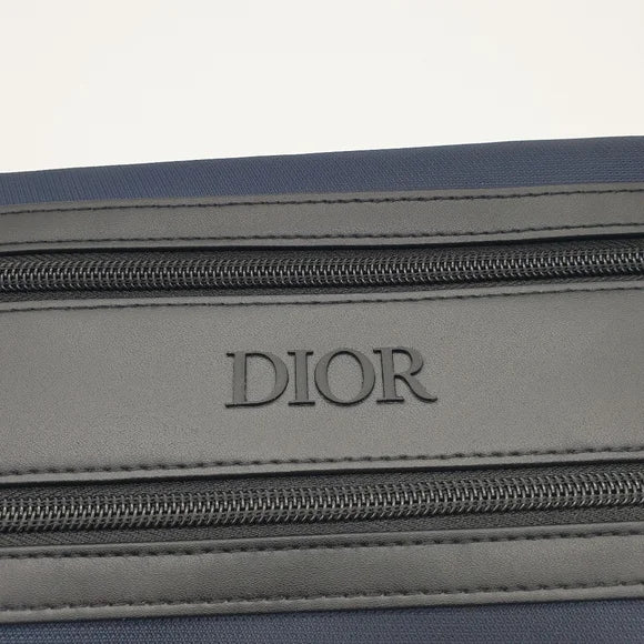 Dior Toiletry double zip Pouch (Navy)