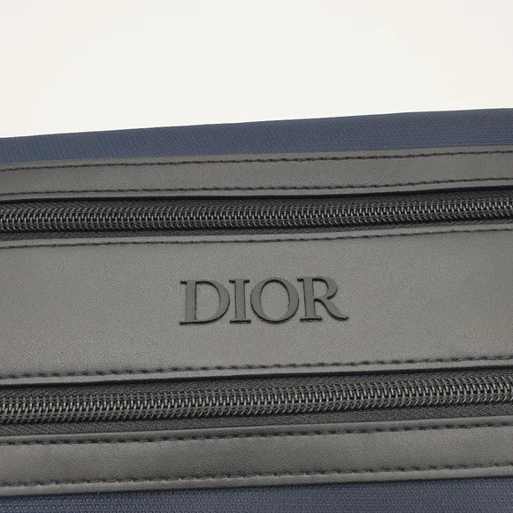 Dior Toiletry double zip Pouch (Navy)