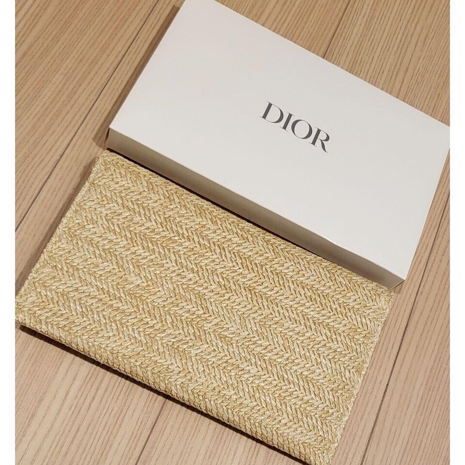 Dior Raffia Pouch (Clutch Bag)