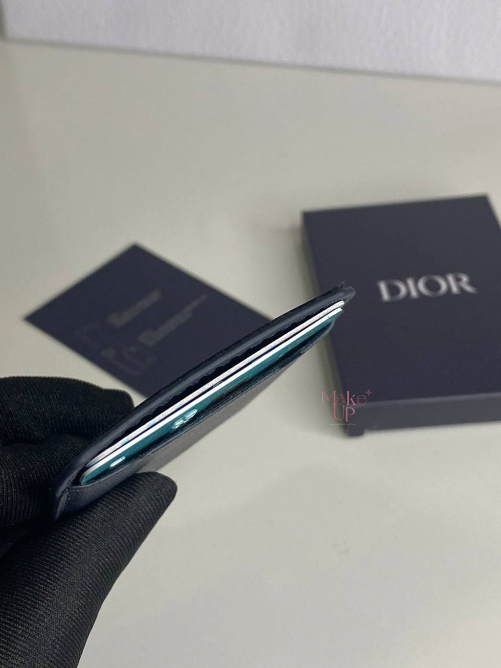 Dior Card Holder - Navy