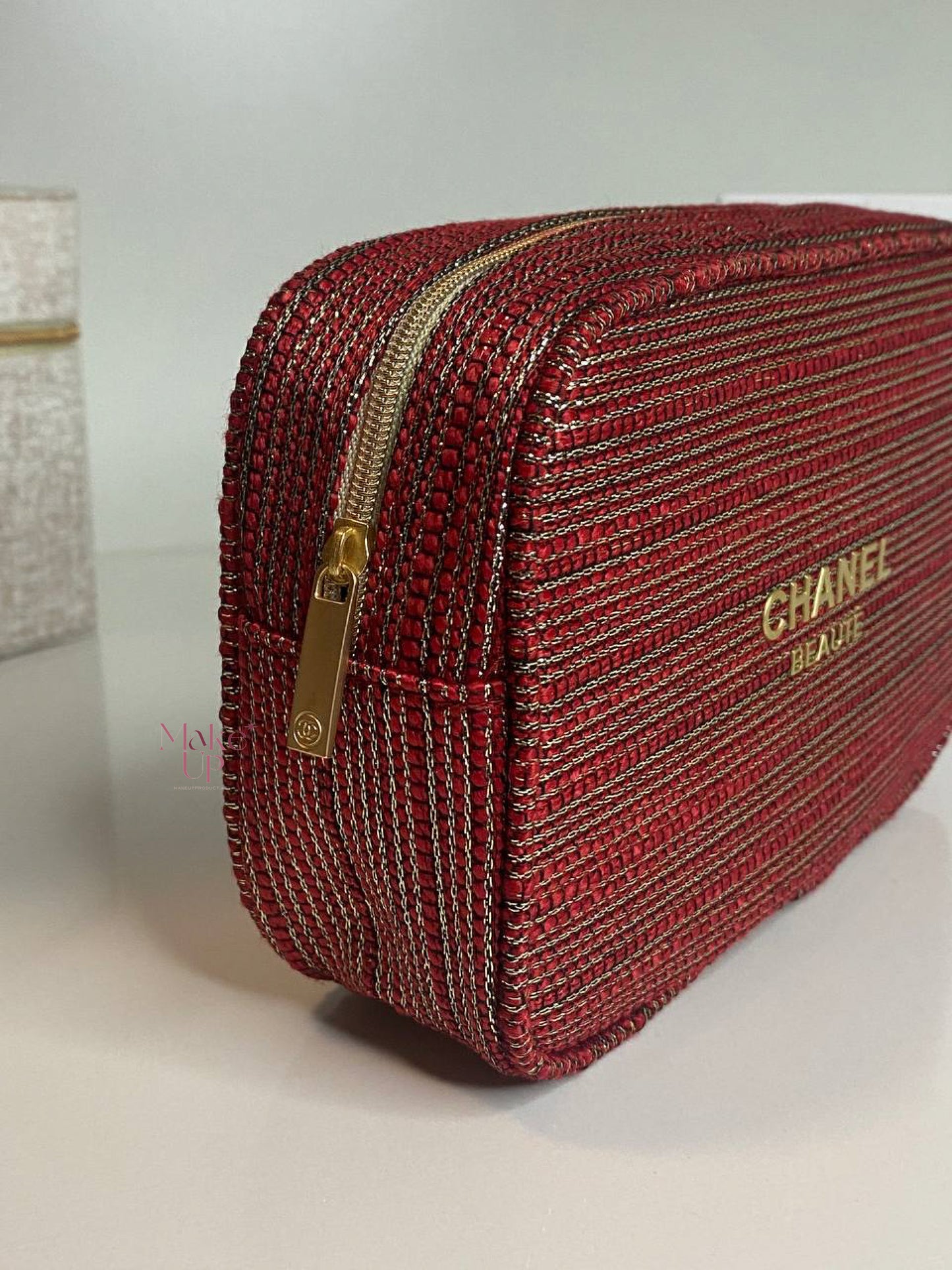 Chanel Beauty Red Tweed Bag